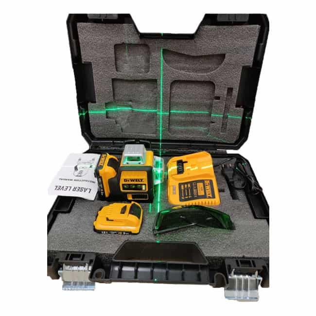 تراز لیزری نور سبز شارژی دیوالت سه بعدیDewalt Laser level 12v